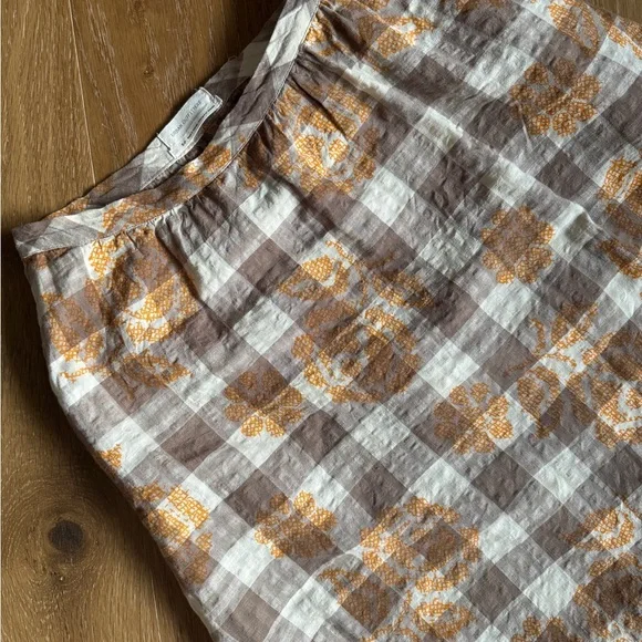 SOLD! Urban Outfitters Plaid Floral Ruffled Prairie Maxi Skirt S Western - Picture 6 of 8